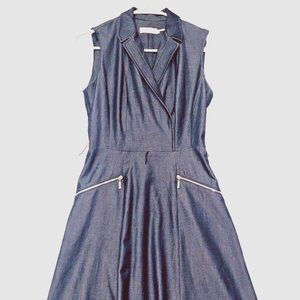 Calvin Klein dress A Line fit & flare grey zipper size 10